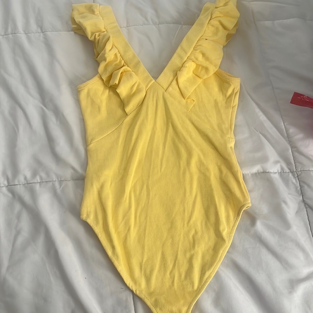 Yellow bodysuit